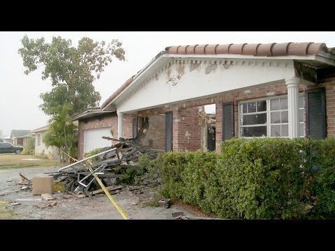 Damaged house